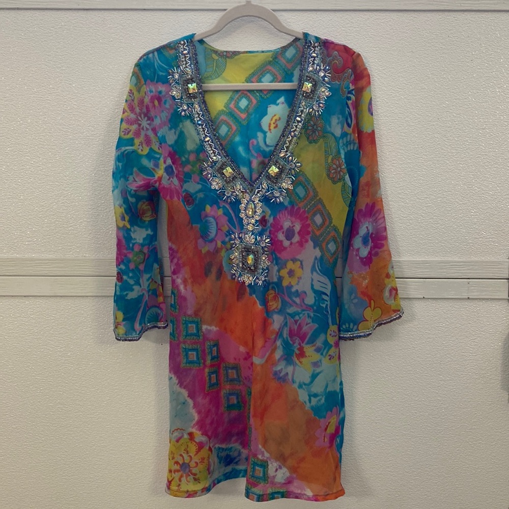 Hale Bob Jeweled Tunic Size S